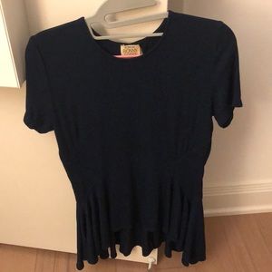 Navy Blue Ronny Kobo Knit Tee